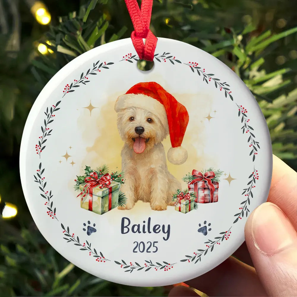 Custom Ceramic Pet Ornament - Personalized Christmas Gift for Pet Lovers-OR-LA26-TX545