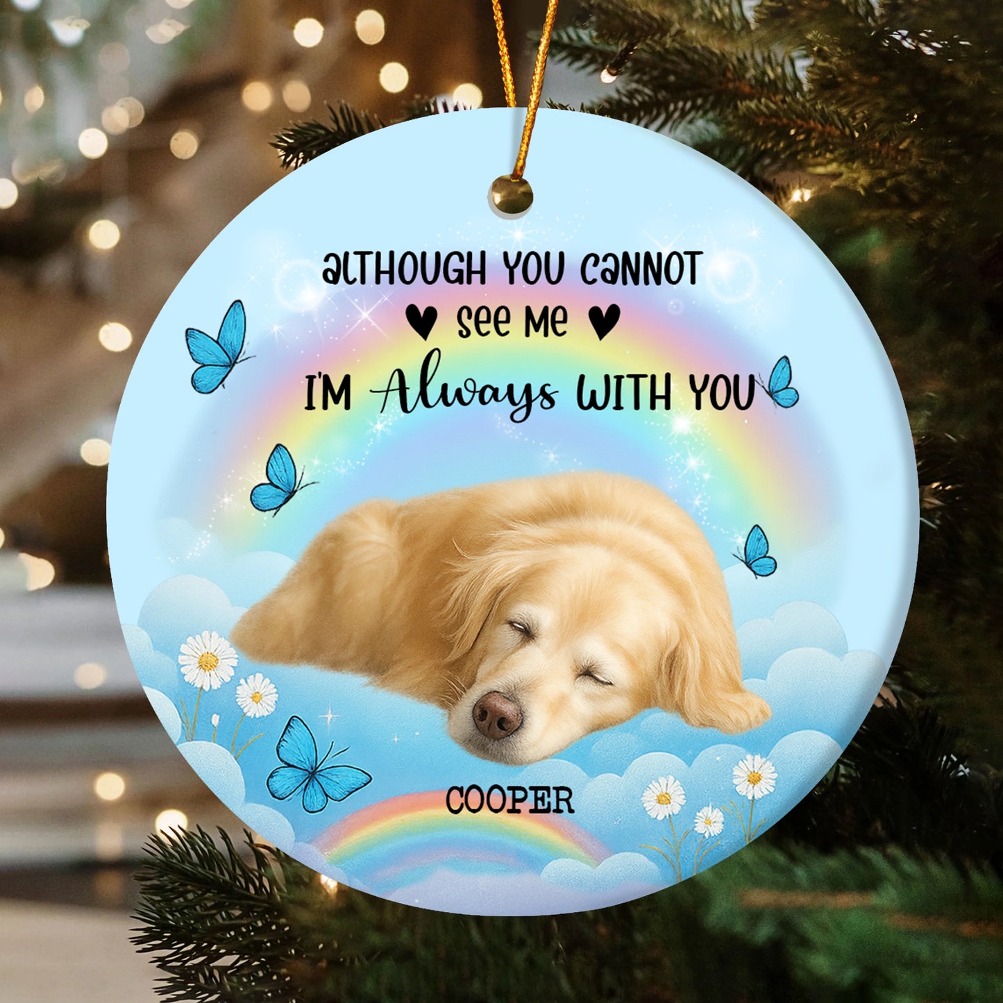 Custom Pet Memorial Gift for Dog Lovers - Personalized Ceramic Ornament-OR-NM31-VK01-WEB4