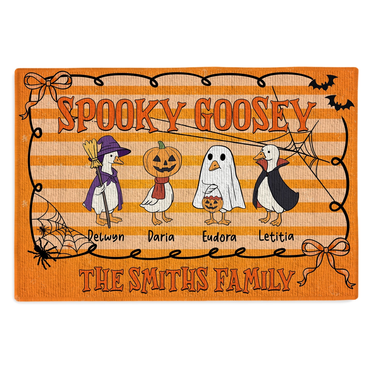 Spooky Goosey Family - Funny Halloween - Personalized Doormat