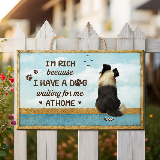 Dog Quote Wooden Hanging Plaque - Personalized Rectangle Sign For Dog Lovers-RS-LA37-TT022