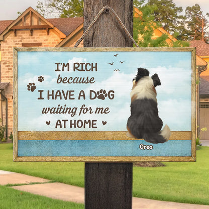 Dog Quote Wooden Hanging Plaque - Personalized Rectangle Sign For Dog Lovers-RS-LA37-TT024