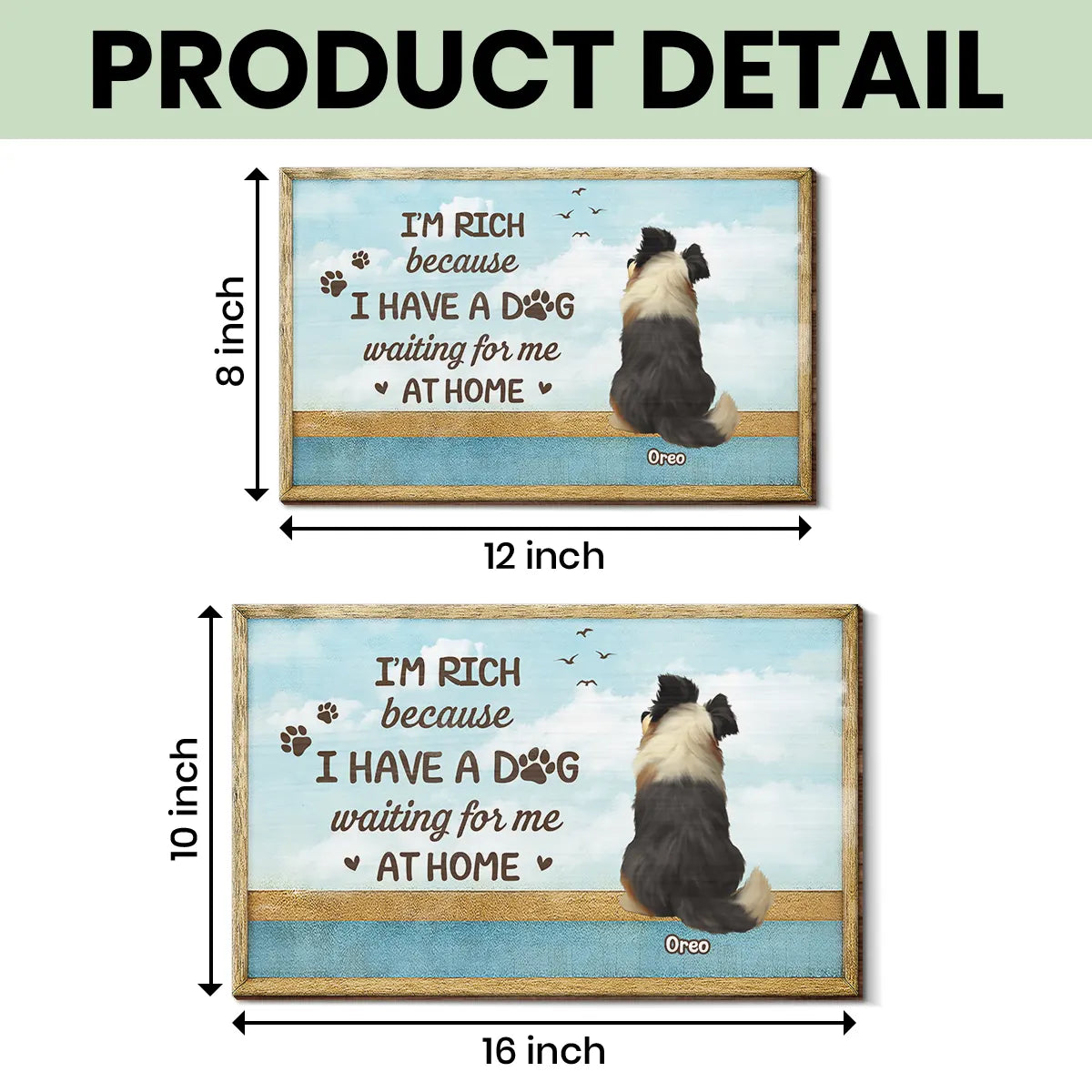 Dog Quote Wooden Hanging Plaque - Personalized Rectangle Sign For Dog Lovers-RS-LA37-TT025