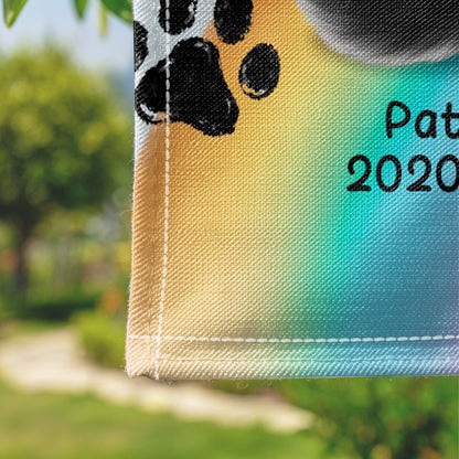 I Lost A Friend But Gained A Guardian Angel - Custom Dog Memorial - Personalized Garden Flag