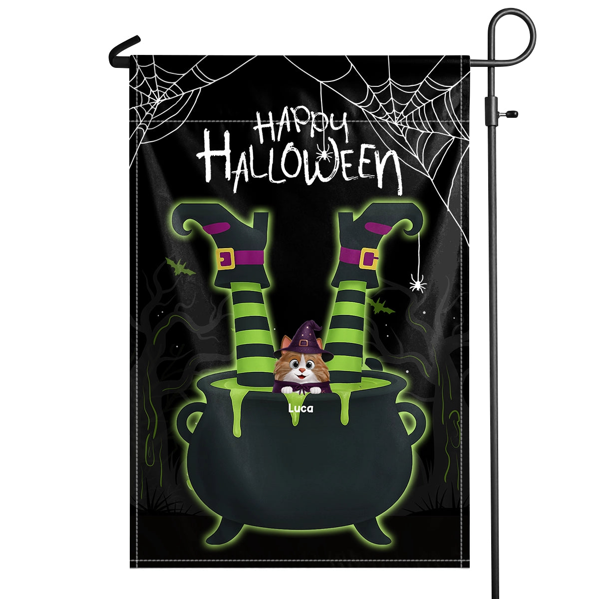 Happy Halloween - Witchy Spooky Vibes Flag Halloween Home Decor - Personalized Flag