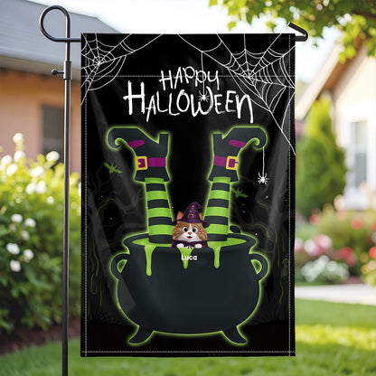Happy Halloween - Witchy Spooky Vibes Flag Halloween Home Decor - Personalized Flag