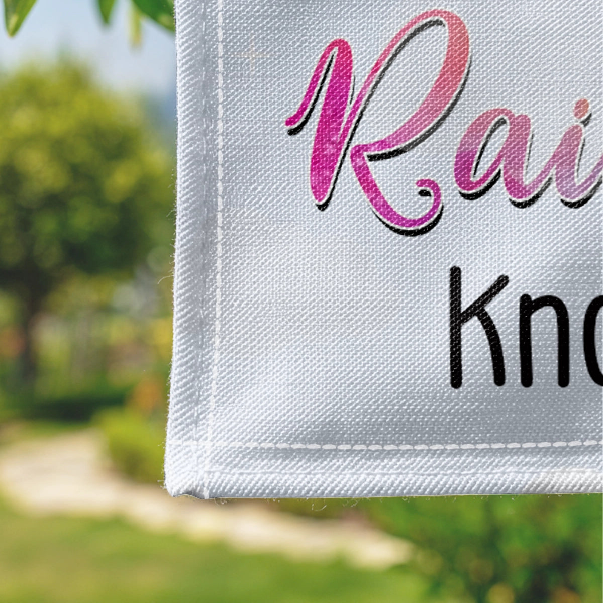 I Crossed Over The Rainbow Bridge Knowing I Was Loved - Custom Photo Pet Memorial Gift - Personalized Flag