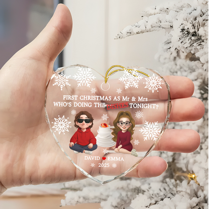 First Christmas as Mr & Mrs - Personalized Glass Ornament For Couples-OH-HN99-web1