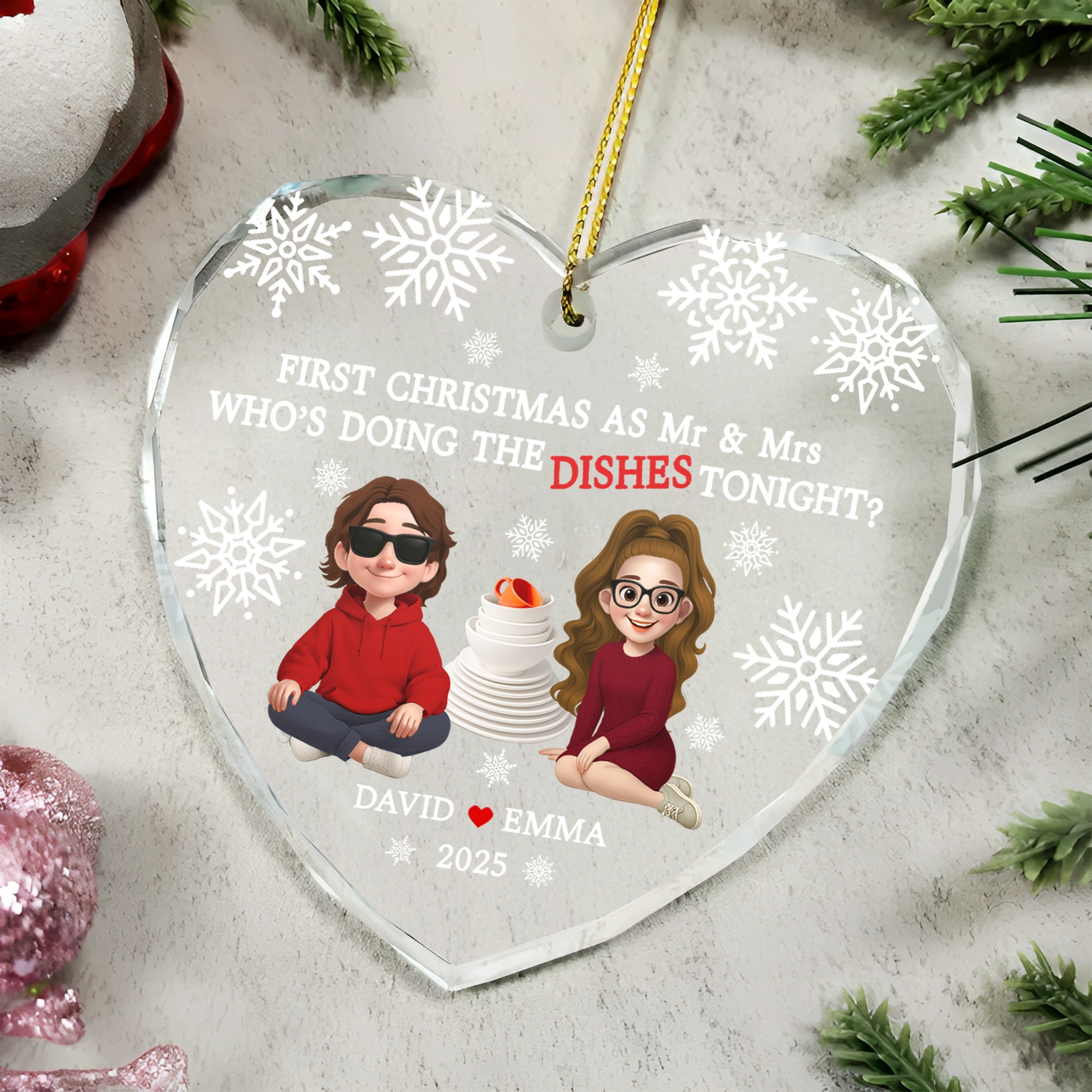 First Christmas as Mr & Mrs - Personalized Glass Ornament For Couples-OH-HN99-web2