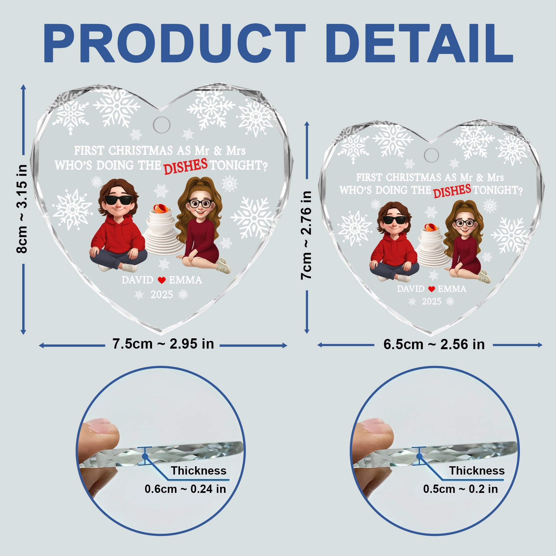 First Christmas as Mr & Mrs - Personalized Glass Ornament For Couples-OH-HN99-web3