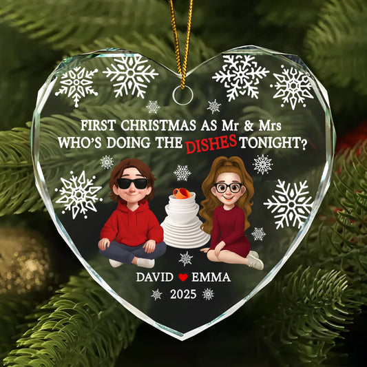 First Christmas as Mr & Mrs - Personalized Glass Ornament For Couples-OH-HN99-web4