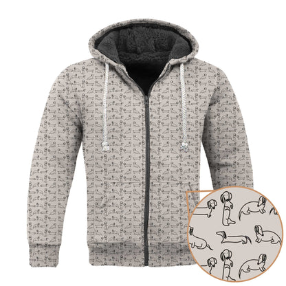 Dachshund T Shirt, Minimal Line Art Dachshund Pattern Polo, Wiener Dog T Shirt