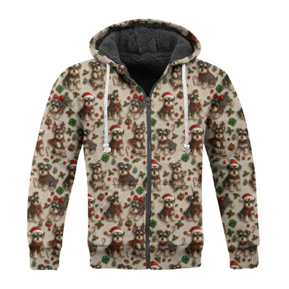 Santa Schnauzer Shirt Pattern Polo, Cute Schnauzer Christmas Shirt, Funny Holiday Schnauzer T-Shirt