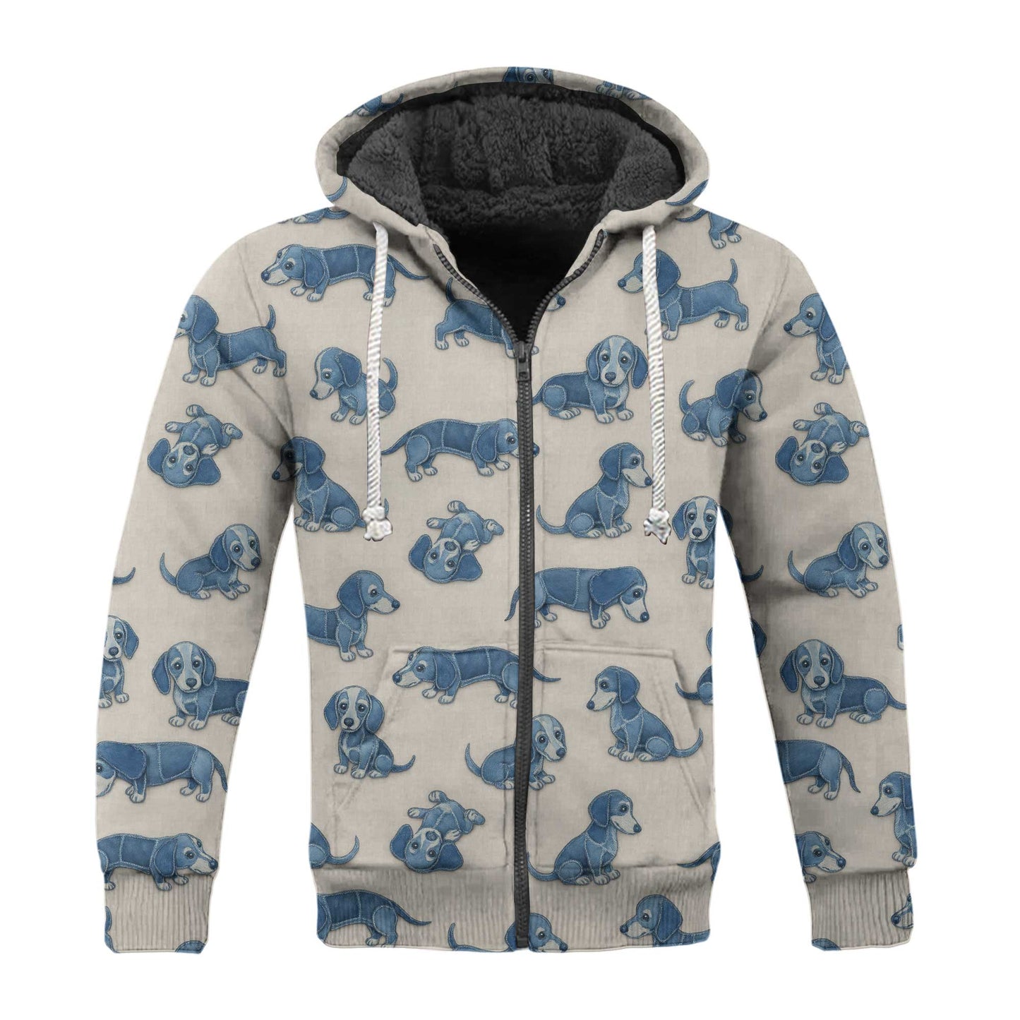 Playful Blue Dog Pattern Hawaiian Style, Wiener Dog T Shirt, Dachshund Shirt