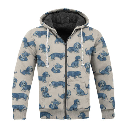 Playful Blue Dog Pattern Hawaiian Style, Wiener Dog T Shirt, Dachshund Shirt