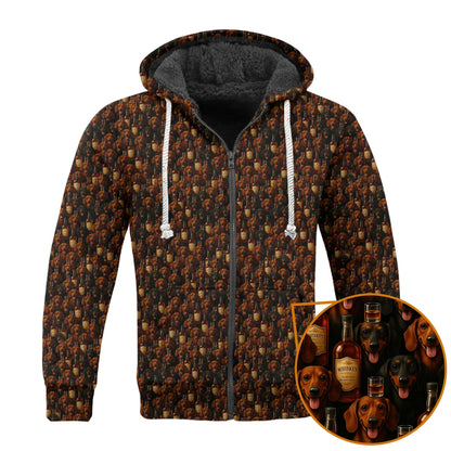 Whiskey Bottle Pattern Polo, Dachshund T Shirt, Funny Wiener Dog T Shirt