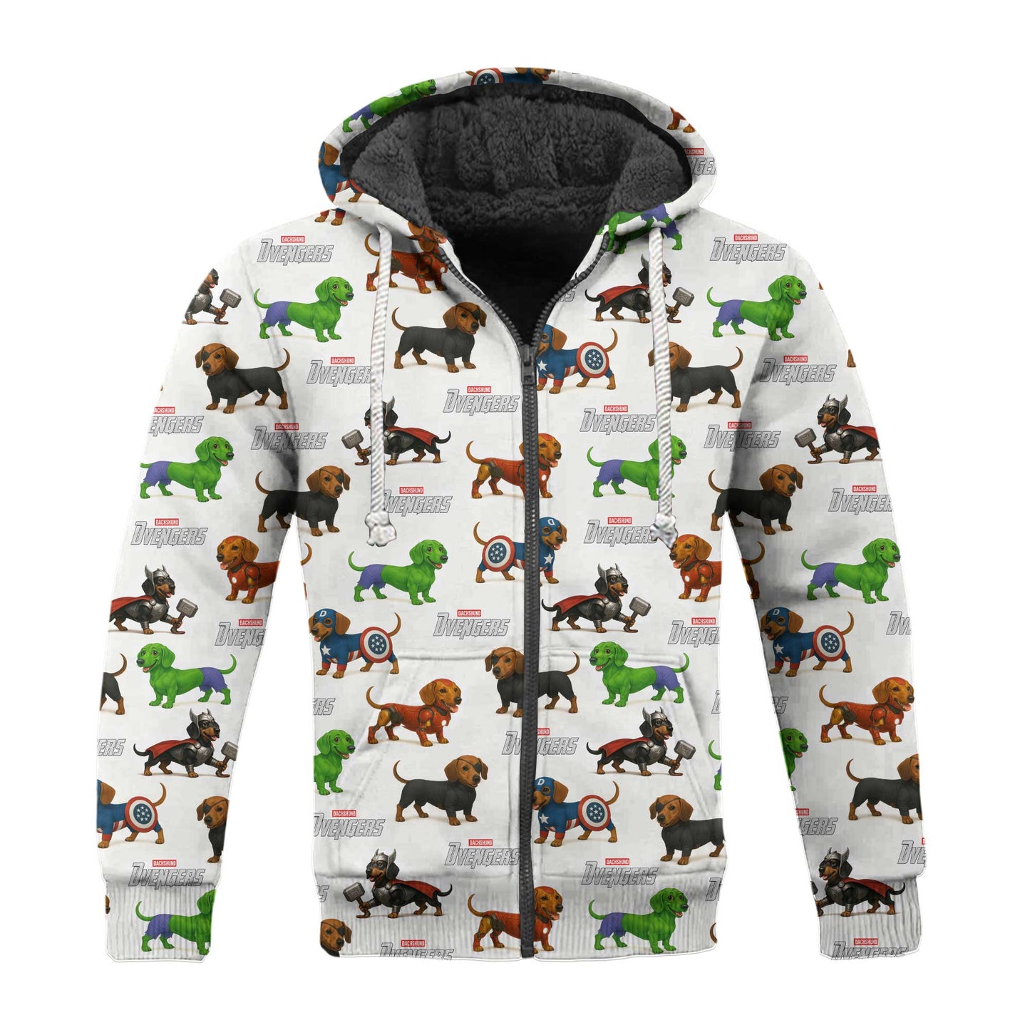 Super Hero Dachshund Pattern Polo, Wiener Dog T Shirt, Dachshund Sweatshirt