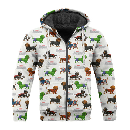 Super Hero Dachshund Pattern Polo, Wiener Dog T Shirt, Dachshund Sweatshirt