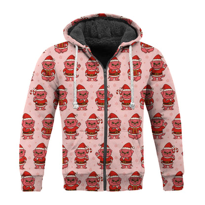 Funny Pattern Pug Shirt, Adorable Pink Grinch Xmas Hoodie, Christmas Pug Shirt For Dog Lover