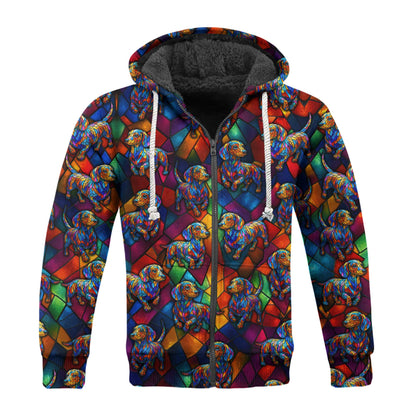 Vibrant Mosaic Dachshund Shirt, Colorful Glass Art Dog Design, Dachshund T Shirt, Wiener Dog T Shirt