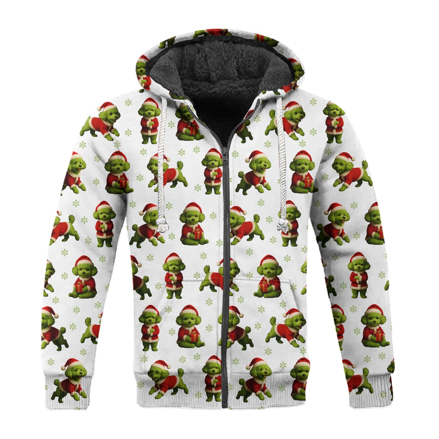 Funny Poodle Pattern Hoodie For Christmas Season, Xmas Poodle Shirt, Poodle Sweater For Dog Lover