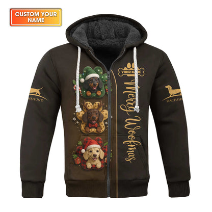 I Merry Woofmas Cute Dachshund Trio Hoodie, Dachshund Shirt, Wiener Dog T Shirt