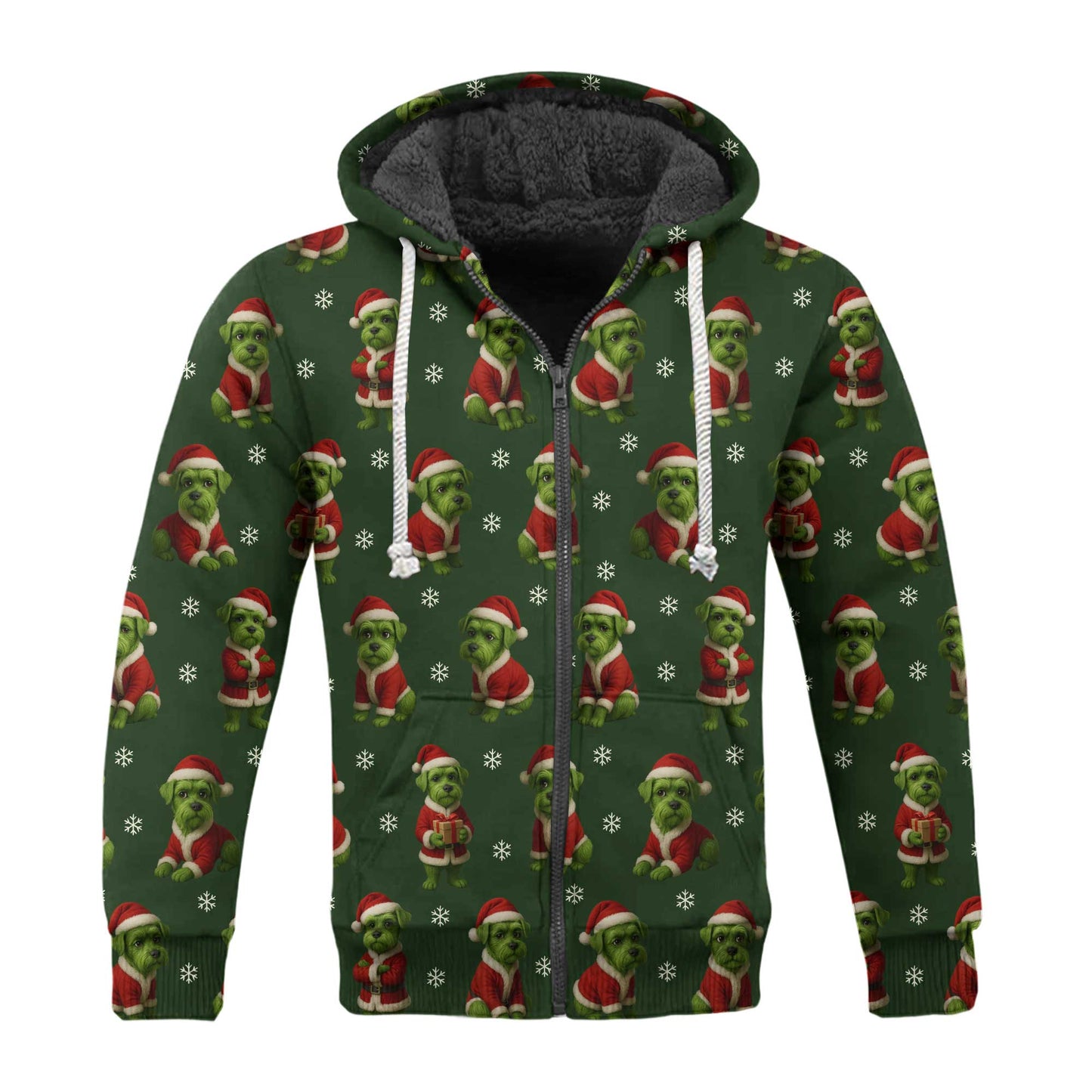 Funny Green Schnauzer Christmas Hoodie, Cute Schnauzer Shirt, Holiday Gift for Schnauzer Lovers