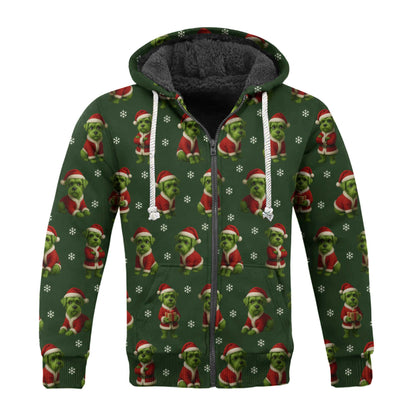 Funny Green Schnauzer Christmas Hoodie, Cute Schnauzer Shirt, Holiday Gift for Schnauzer Lovers