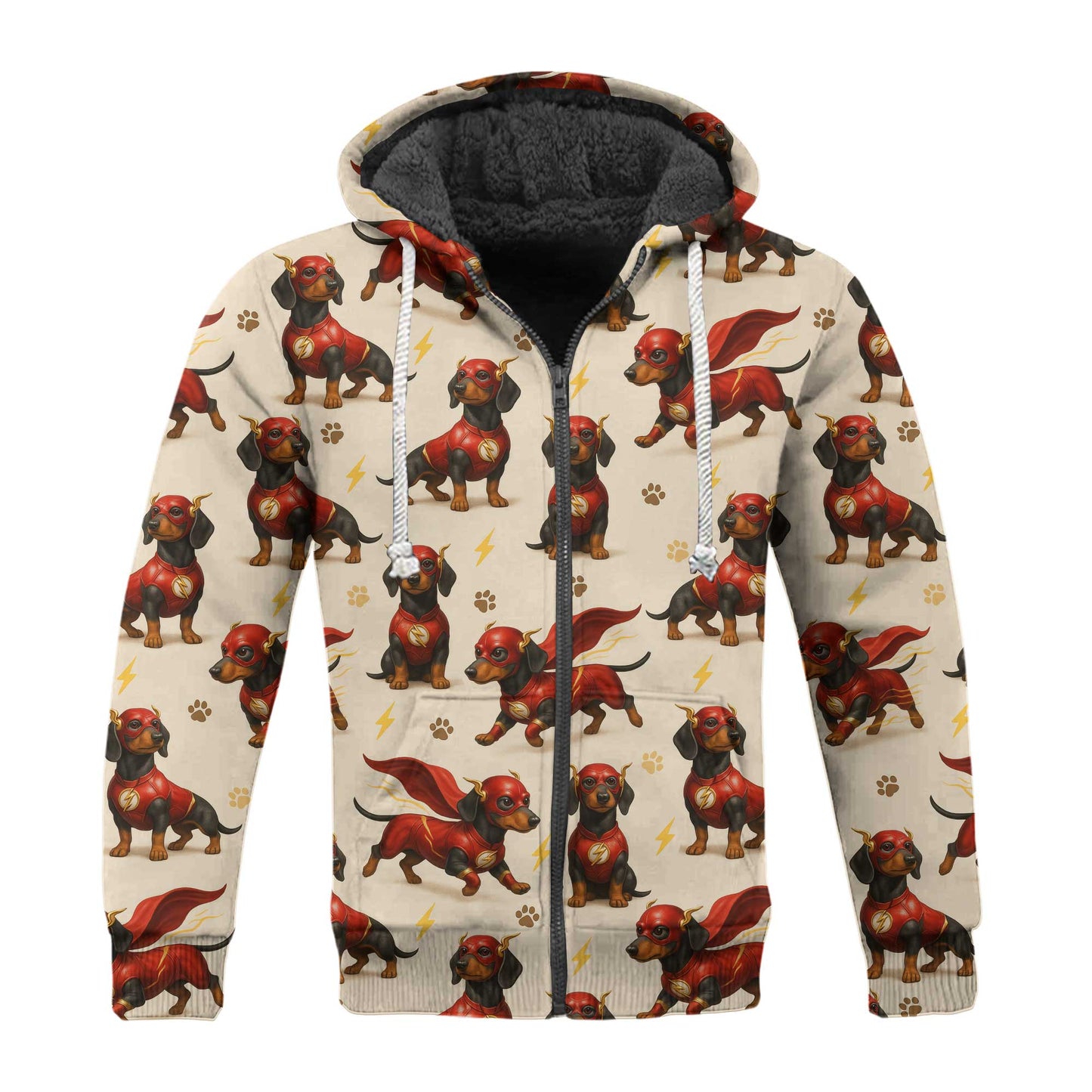 Superhero Red Cape Funny Flash Costume Pattern Polo, Cute Comic Style Top, Dachshund T Shirt, Wiener Dog T Shirt