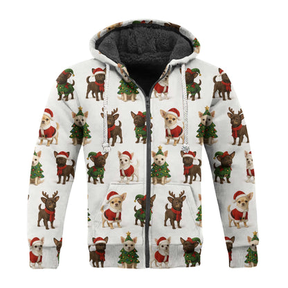 Santa Reindeer Tree Chihuahua Hoodie, Chihuahua T Shirt, Funny Chihuahua Shirt