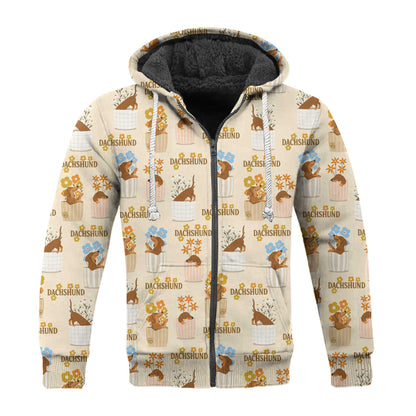 Whimsical Dachshund In Flower Pots Vintage Polo, Dachshund T Shirt, Wiener Dog T Shirt