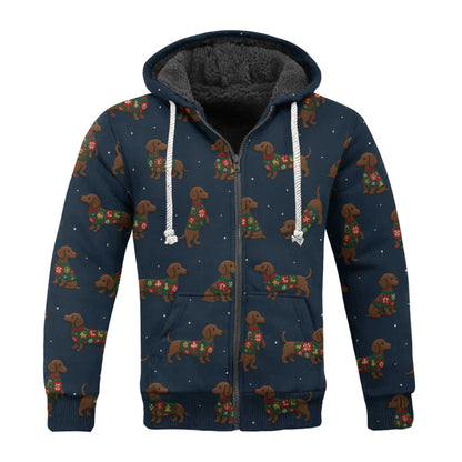 Snowflake Pattern Polos Christmas, Dachshund Christmas Shirt, Weiner Dog Shirts