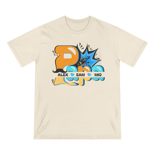 Custom “Pops” Organic T-Shirt – Colorful Eco-Friendly Tee for Father’s Day or Everyday Fun