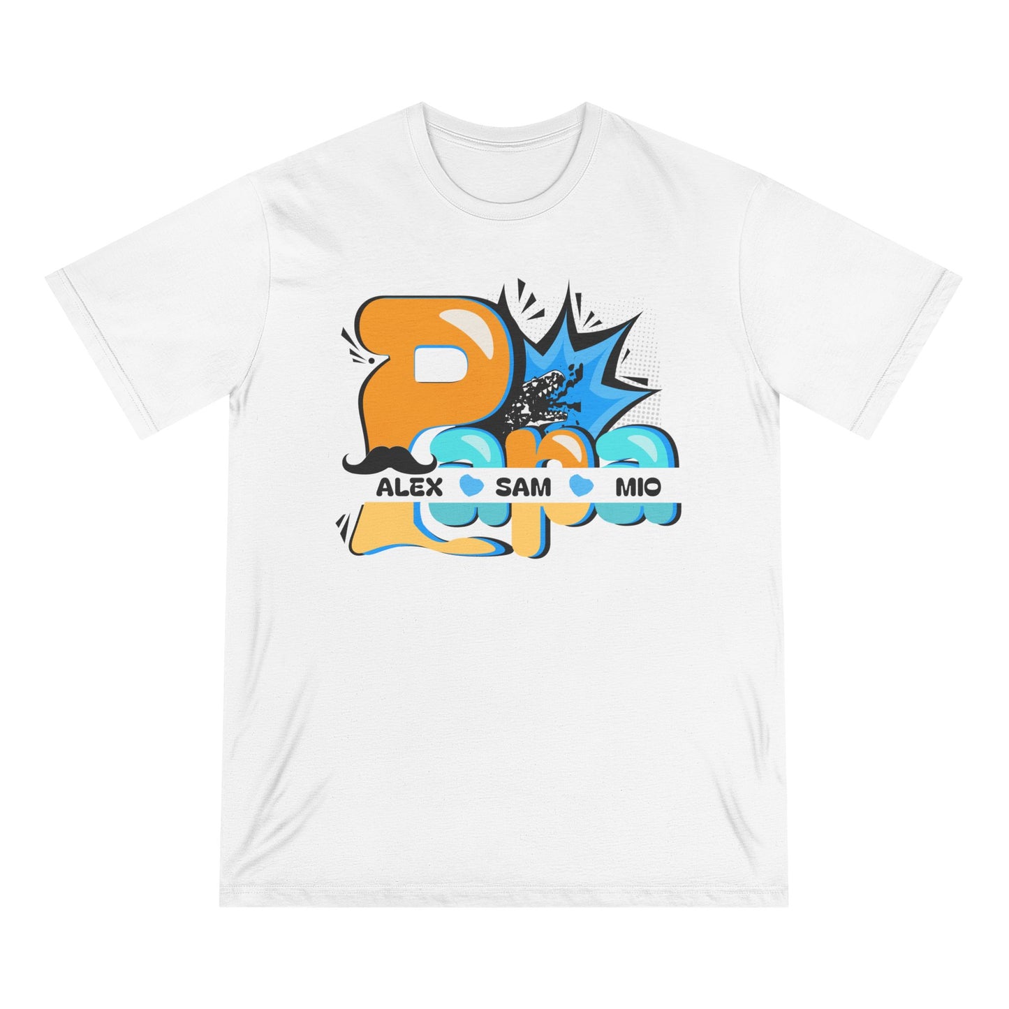 Custom “Pops” Organic T-Shirt – Colorful Eco-Friendly Tee for Father’s Day or Everyday Fun