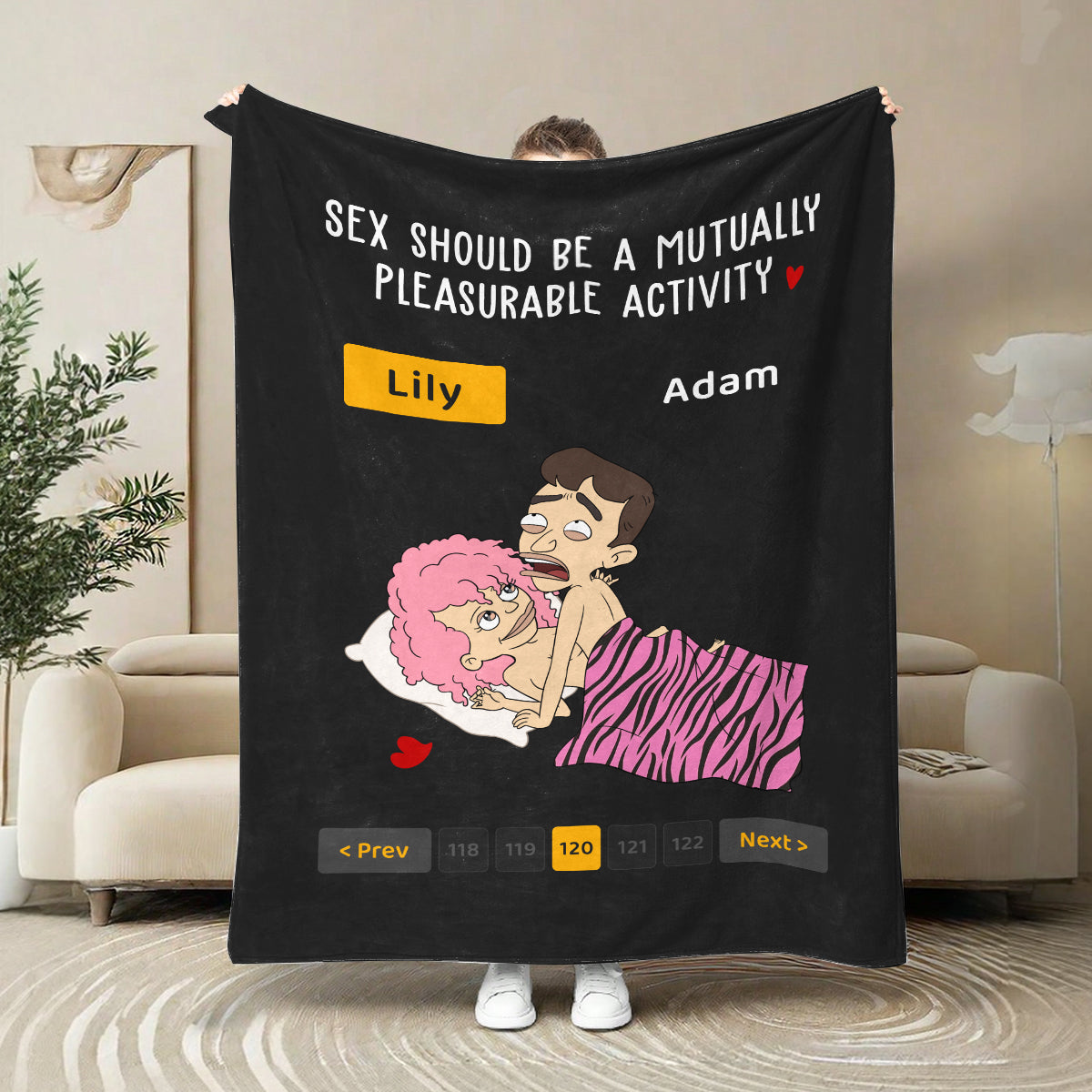 Funny Couple - Personalized Blanket - Sex Should Be A Mutually Pleasurable Activity HN16091346-mk2