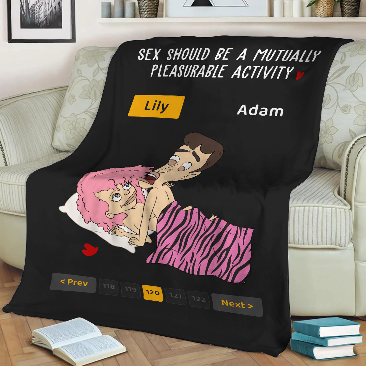 Funny Couple - Personalized Blanket - Sex Should Be A Mutually Pleasurable Activity HN16091346-mk3
