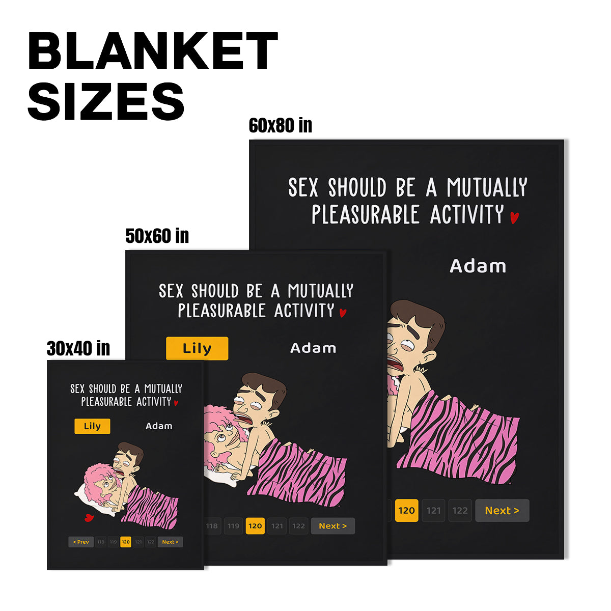 Funny Couple - Personalized Blanket - Sex Should Be A Mutually Pleasurable Activity HN16091346-mk6