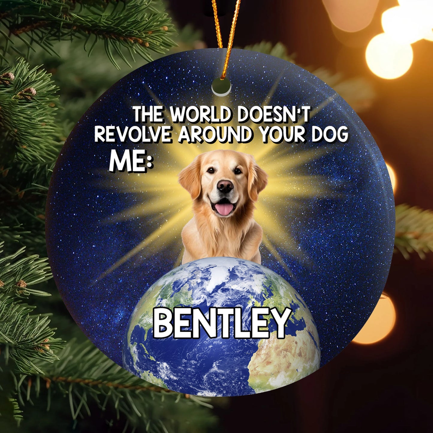 Funny Custom Ceramic Ornament - Custom Pet Name & Photo Holiday Decoration-OR-HH23-HN130821-web1