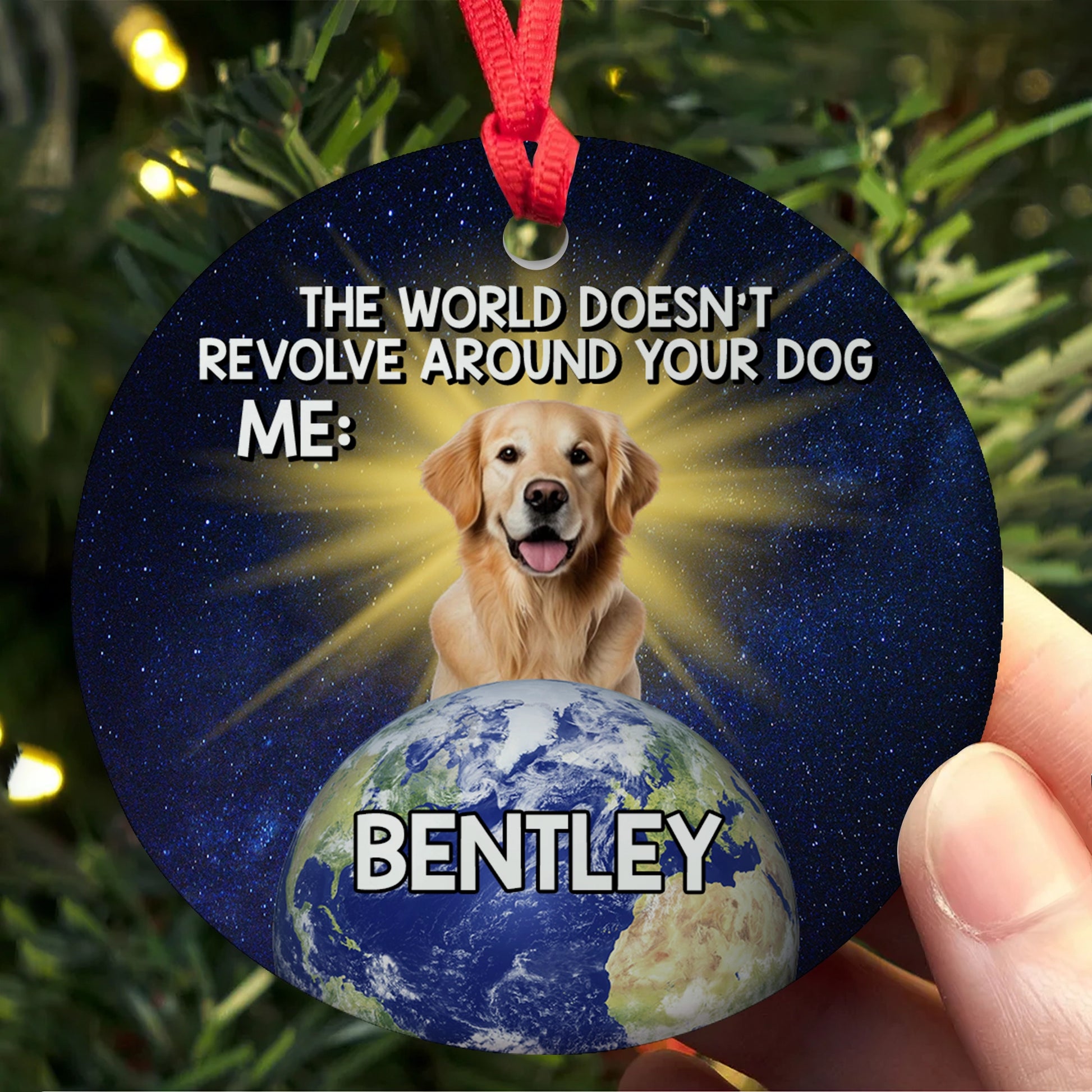 Funny Custom Ceramic Ornament - Custom Pet Name & Photo Holiday Decoration-OR-HH23-HN130821-web3