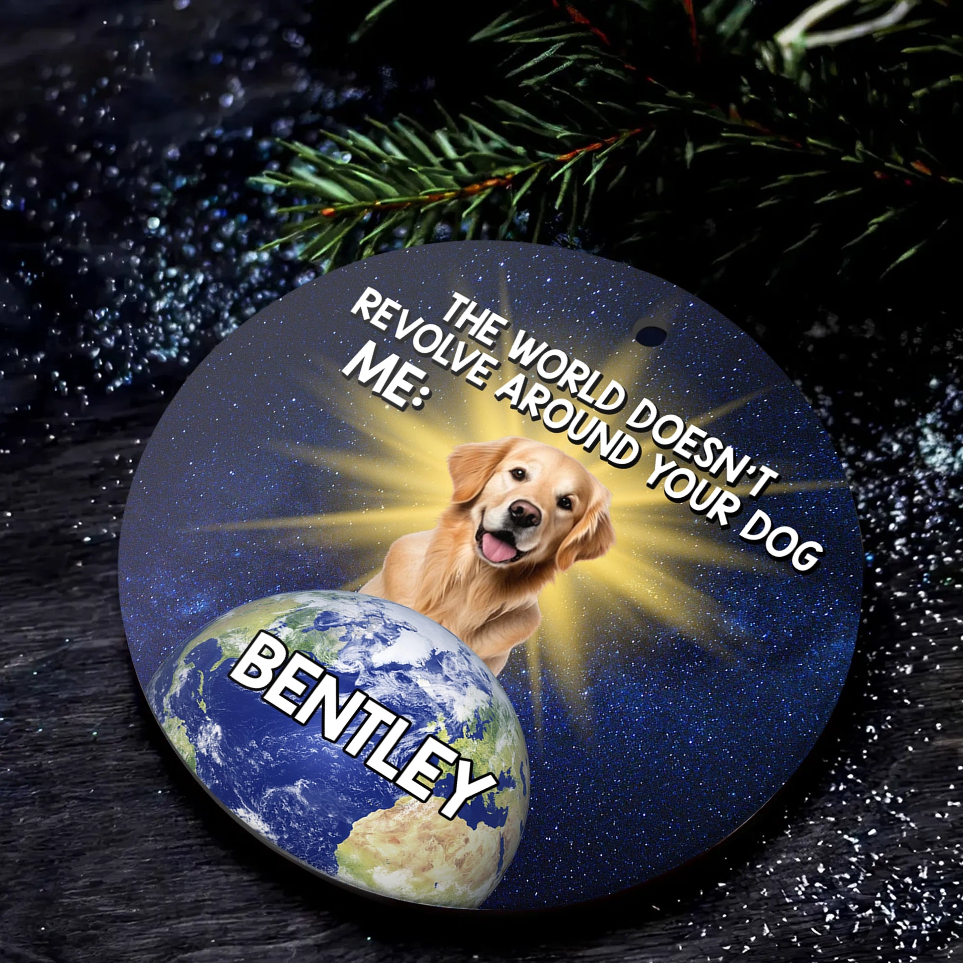 Funny Custom Ceramic Ornament - Custom Pet Name & Photo Holiday Decoration-OR-HH23-HN130821-web4