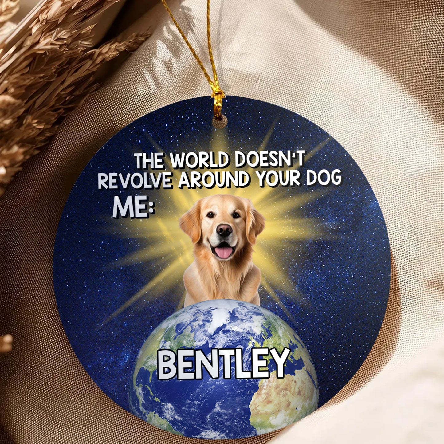 Funny Custom Ceramic Ornament - Custom Pet Name & Photo Holiday Decoration-OR-HH23-HN130821-web5