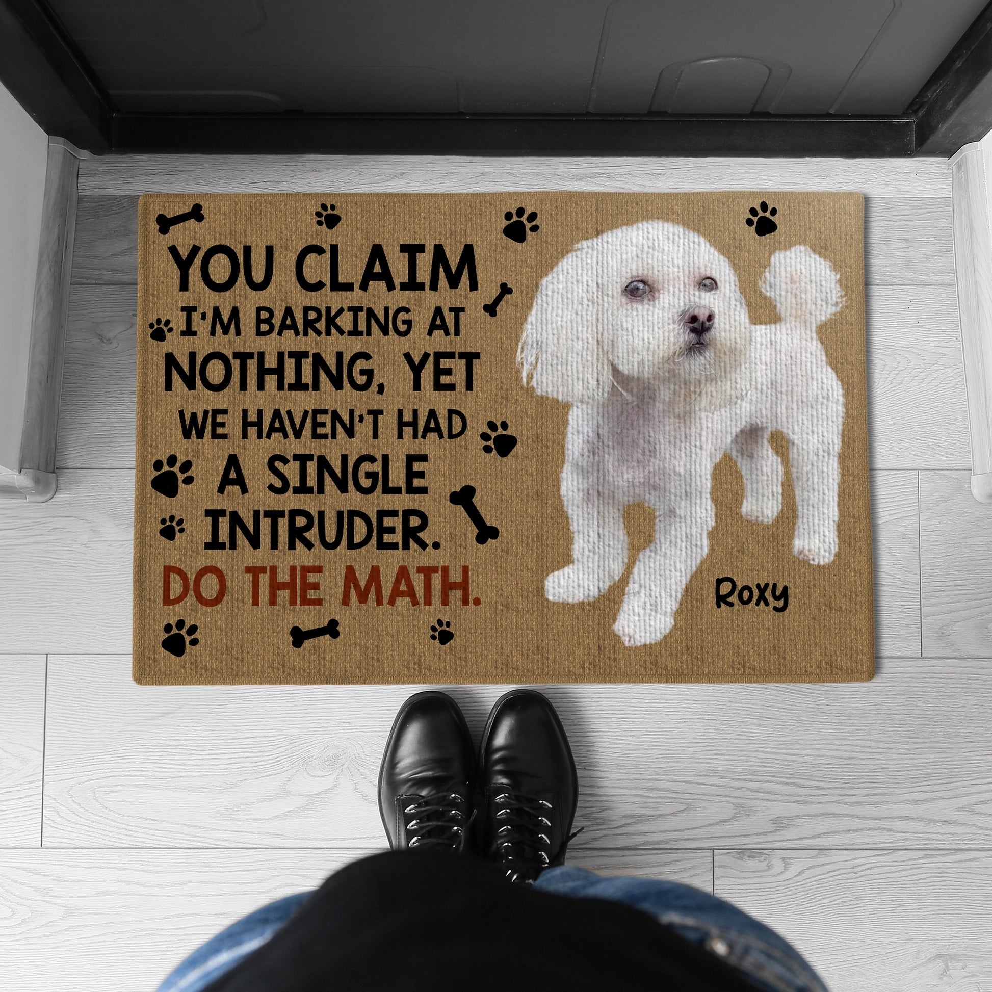 Funny Custom Dog Welcome Mat - Personalized Photo Doormat For Pet Lovers-DM-KL38-YV73-web2