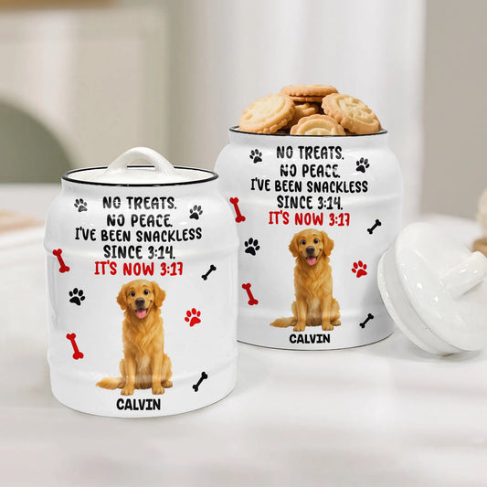 Funny Dog Snackless Design - Personalized Ceramic Cookie Jar-CJ-KL44-HN130819-web1