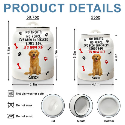 Funny Dog Snackless Design - Personalized Ceramic Cookie Jar-CJ-KL44-HN130819-web4