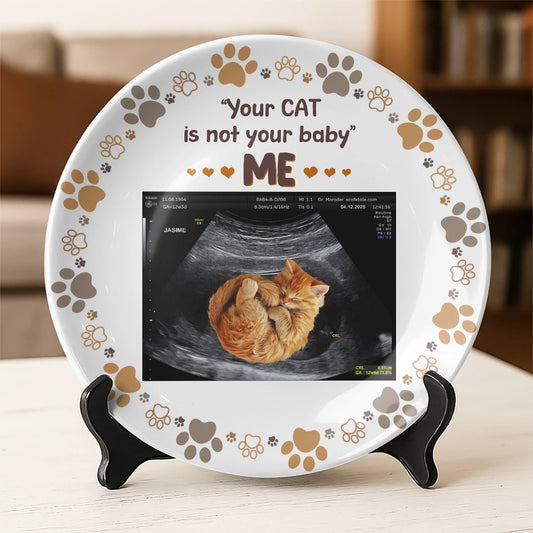 Funny Pet Ultrasound Plate - Personalized Ceramic Round Gift for Dog & Cat Lovers-RP-HN01-web1