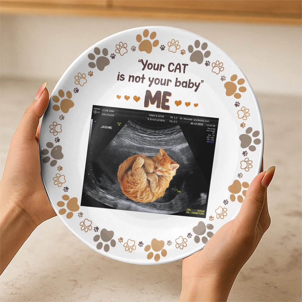 Funny Pet Ultrasound Plate - Personalized Ceramic Round Gift for Dog & Cat Lovers-RP-HN01-web2