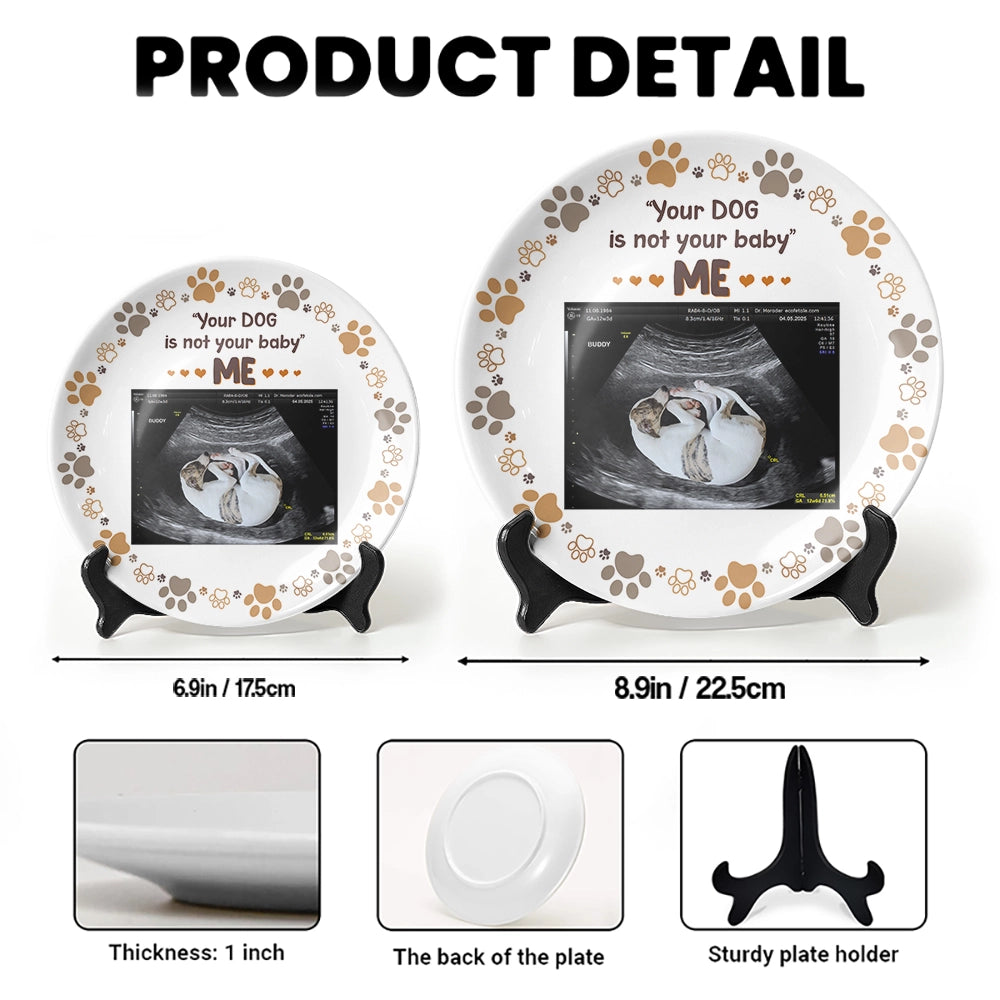 Funny Pet Ultrasound Plate - Personalized Ceramic Round Gift for Dog & Cat Lovers-RP-HN01-web4