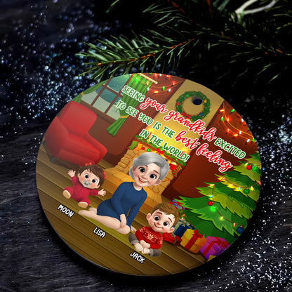 Grandma and Grandkids Christmas Decoration - Personalized Family Ceramic Ornament-OR-KL46-YV76-web4
