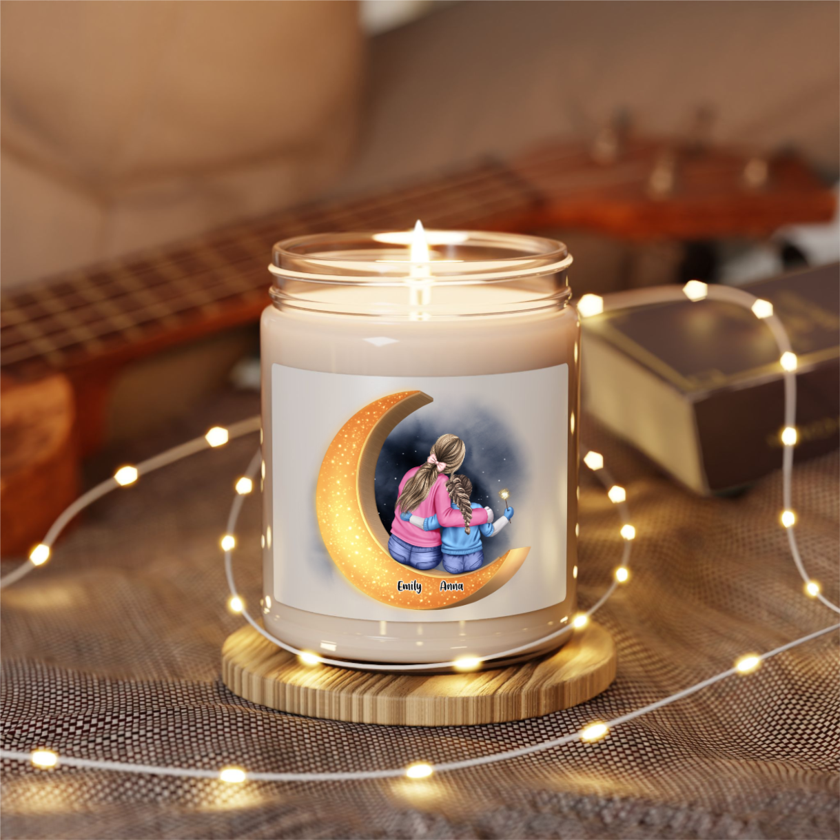 To The Moon and Back - Personalized 100% Organic, Eco-friendly, Vegan Scented Candle