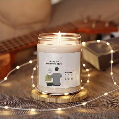 The Day You Became My Mom - Personalized 100% Organic, Eco-friendly, Vegan Scented Candle