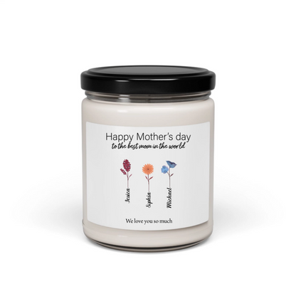 Happy Mother's Day To The Best Mom - Personalized 100% Organic, Eco-friendly, Vegan Scented Candle
